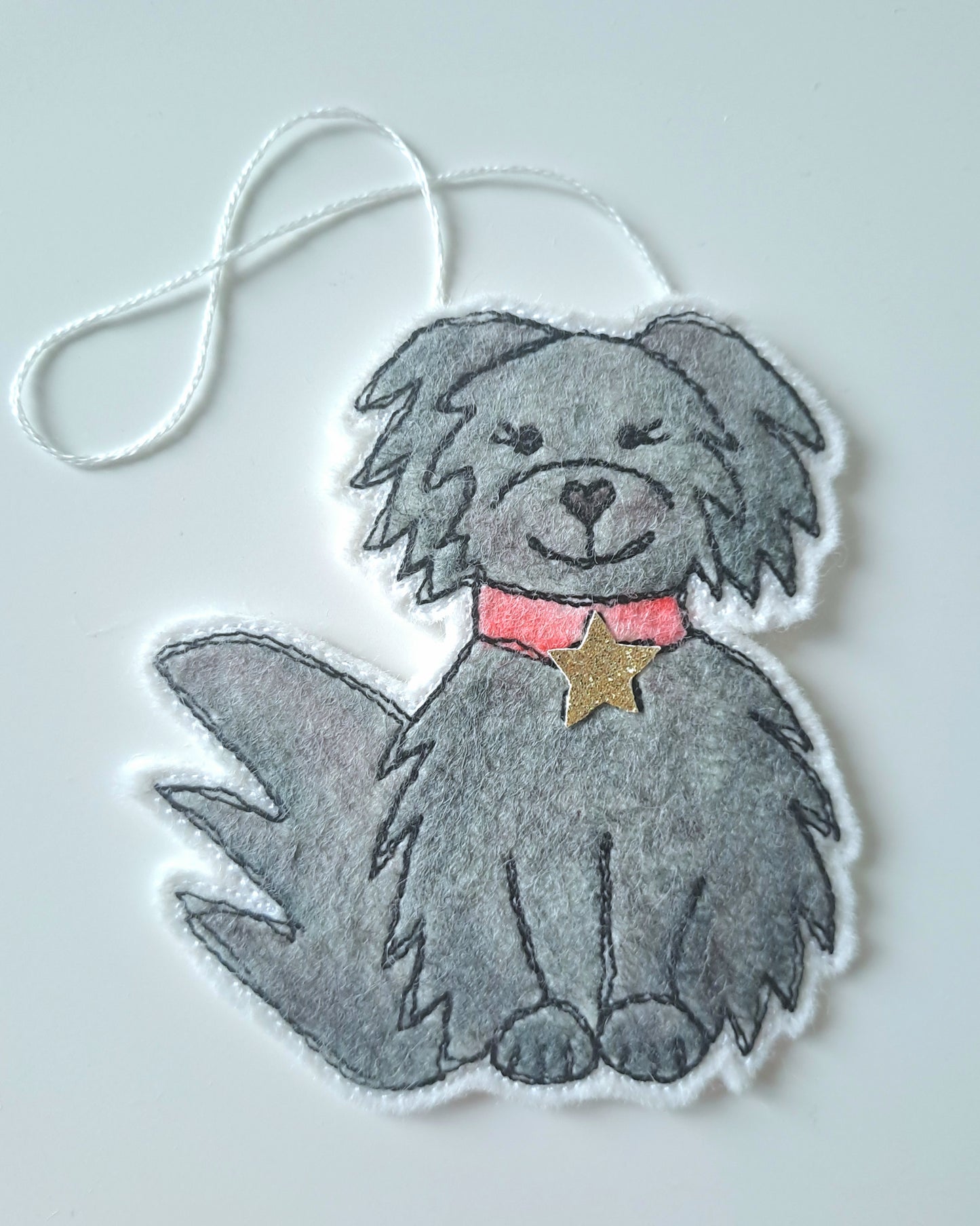 Jet the 'Good Dog' Decoration (Red Collar)