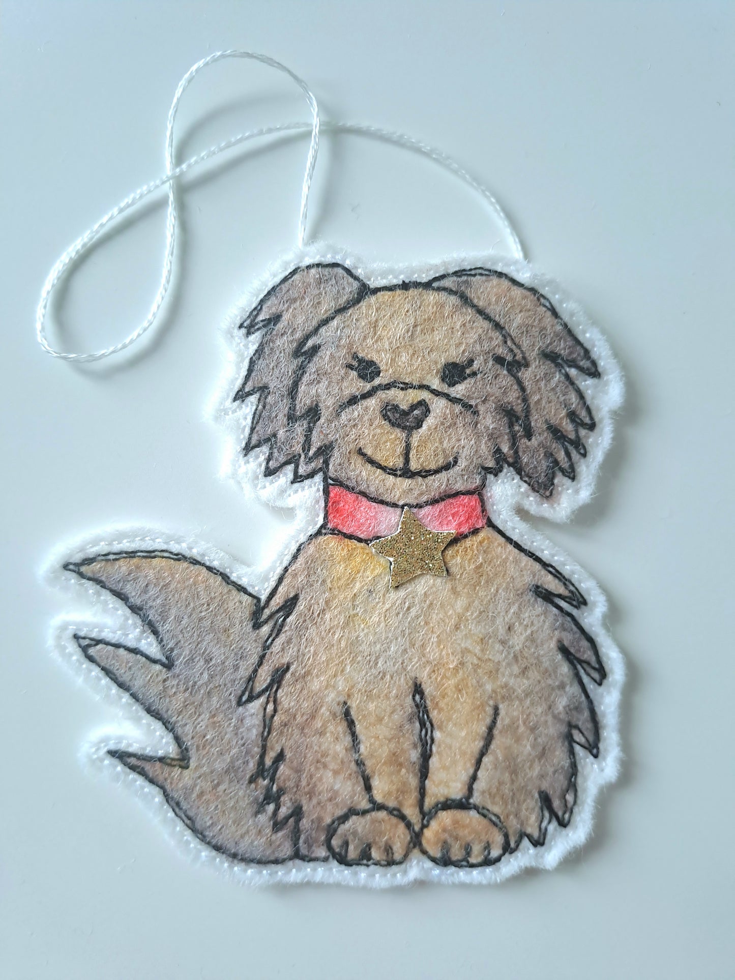 Toffee the 'Good Dog' Decoration (red collar)