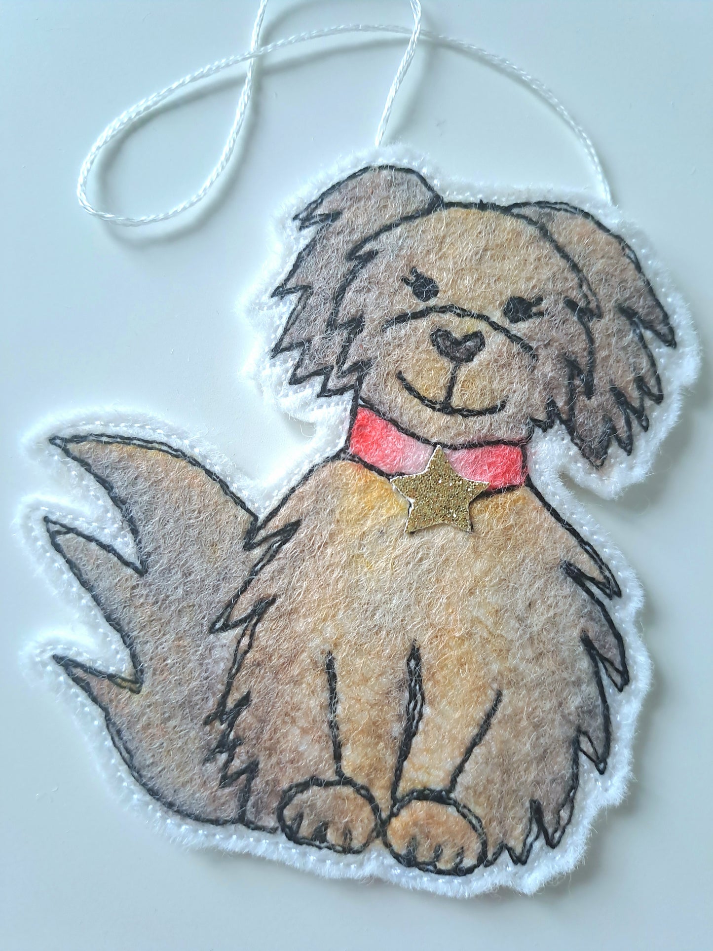 Toffee the 'Good Dog' Decoration (red collar)