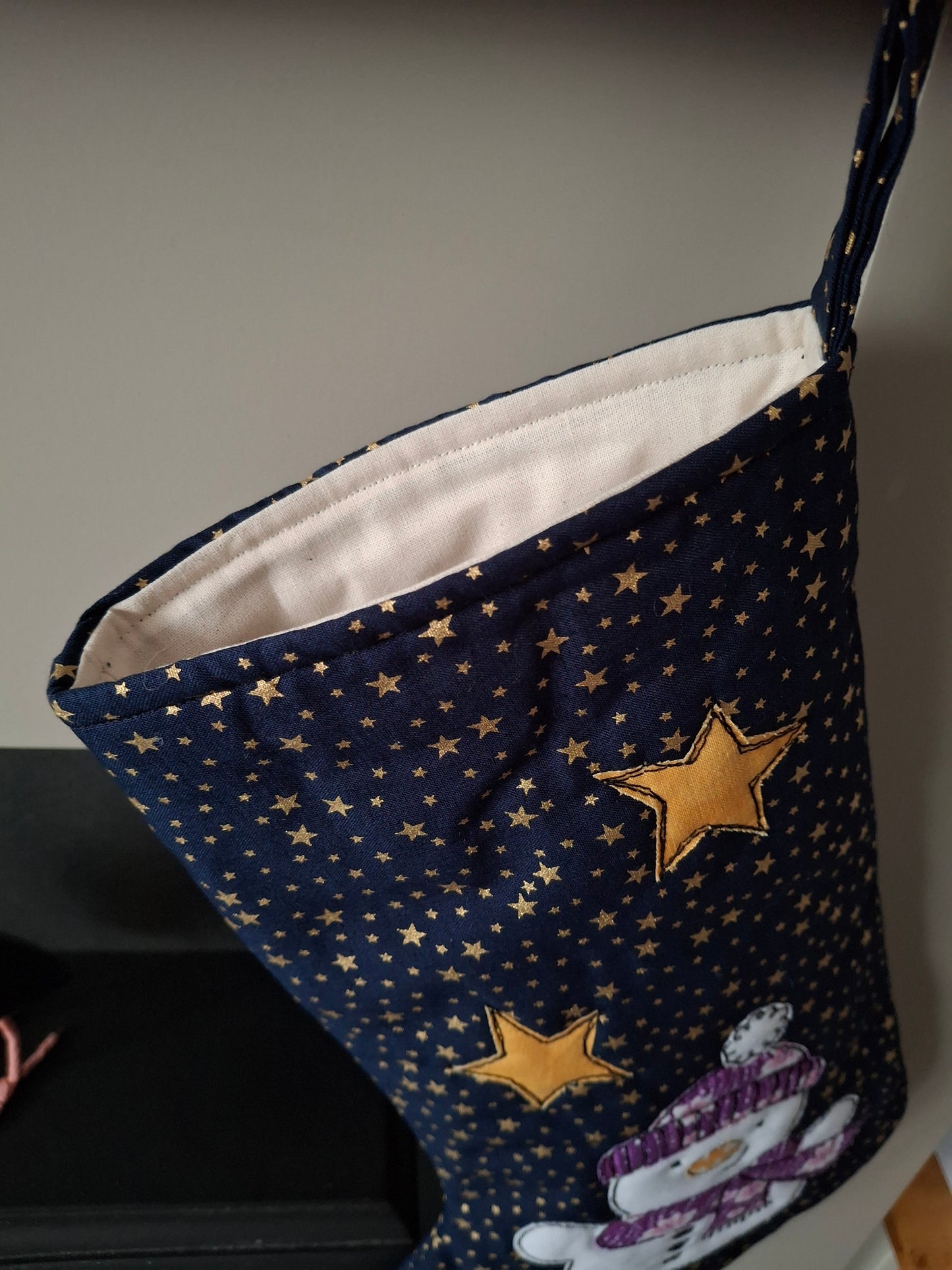 Midnight Star Snowman Stocking