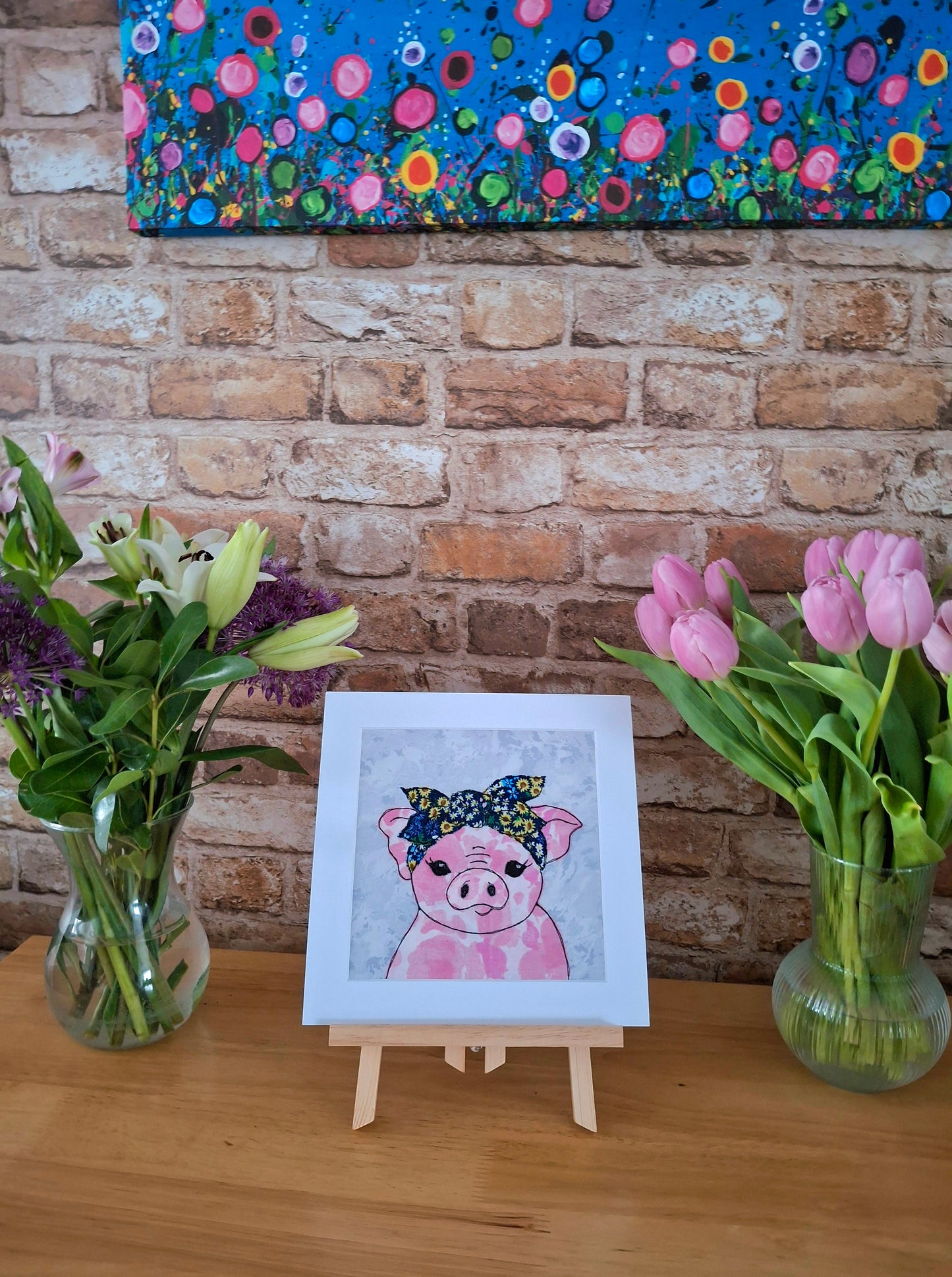 Original Textile Art - Penelope the Pig