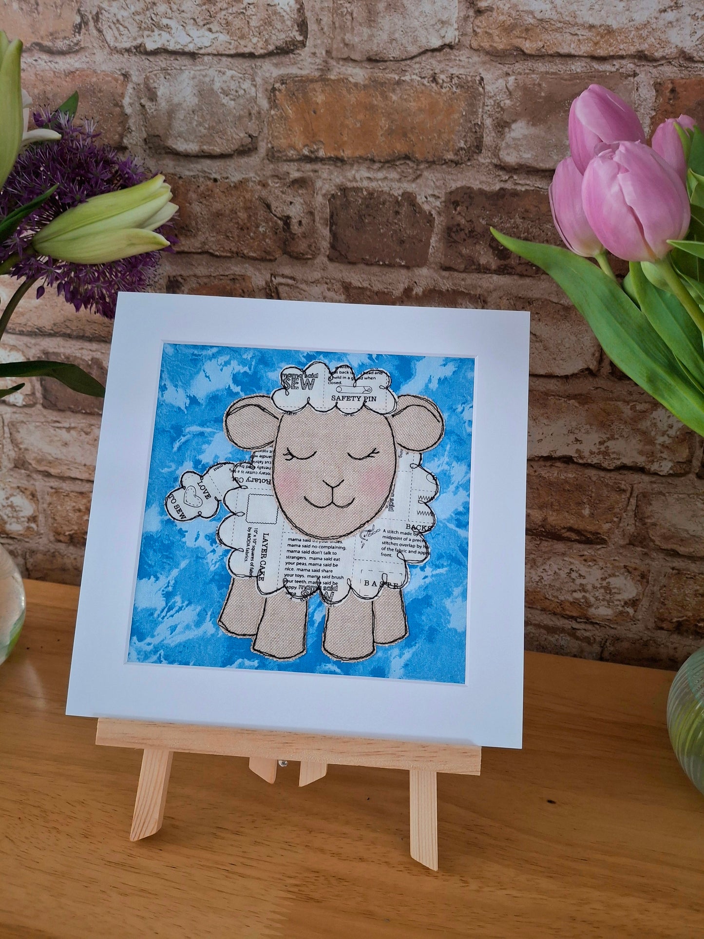 Original Textile Art - Wayne the Sheep