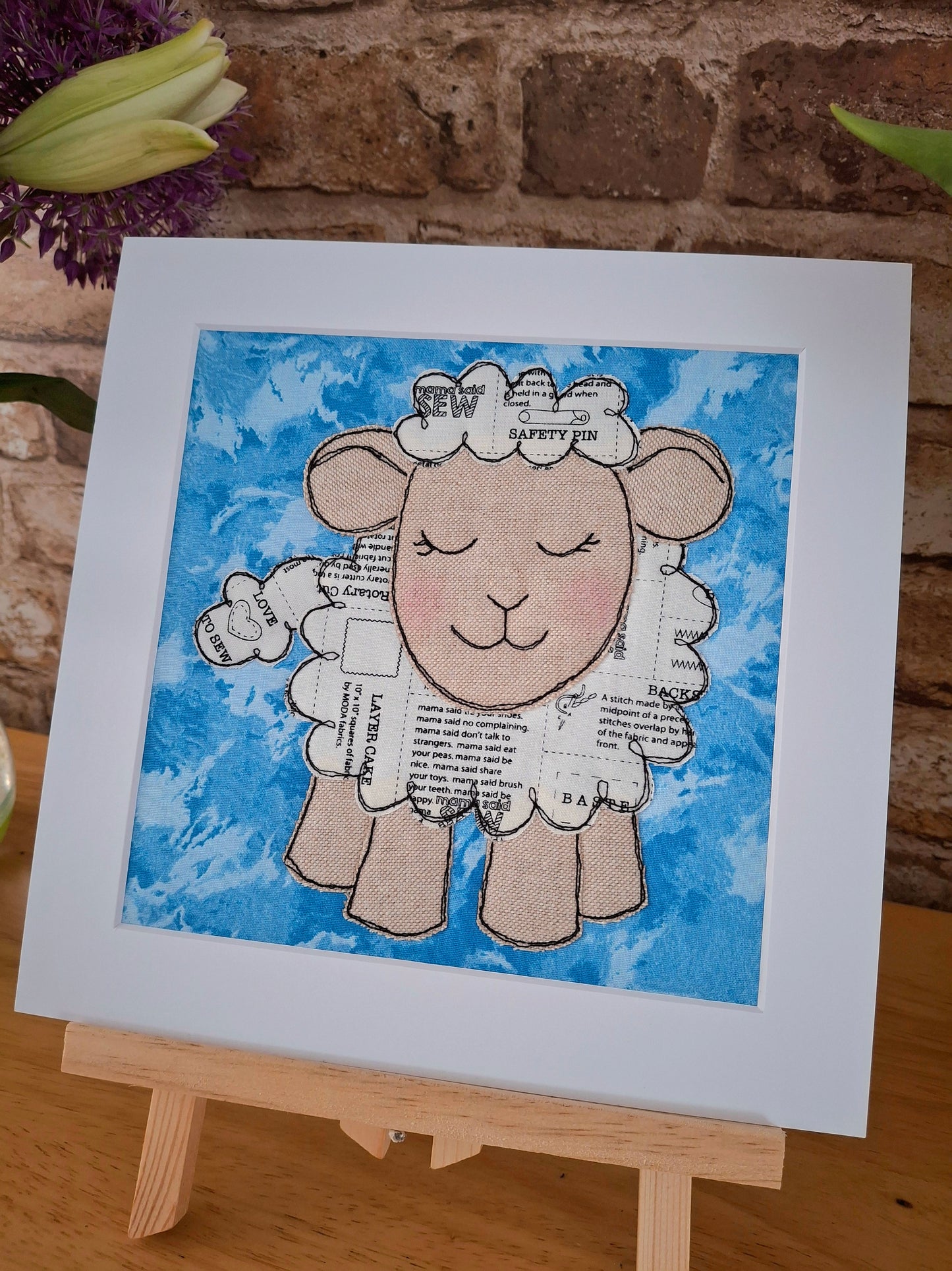 Original Textile Art - Wayne the Sheep