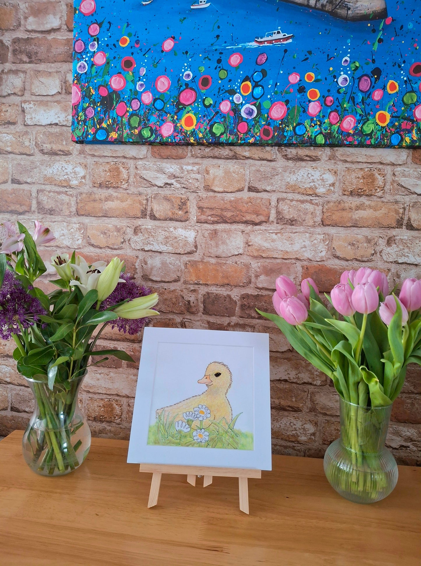 Original Textile Art - Daisy Duckling