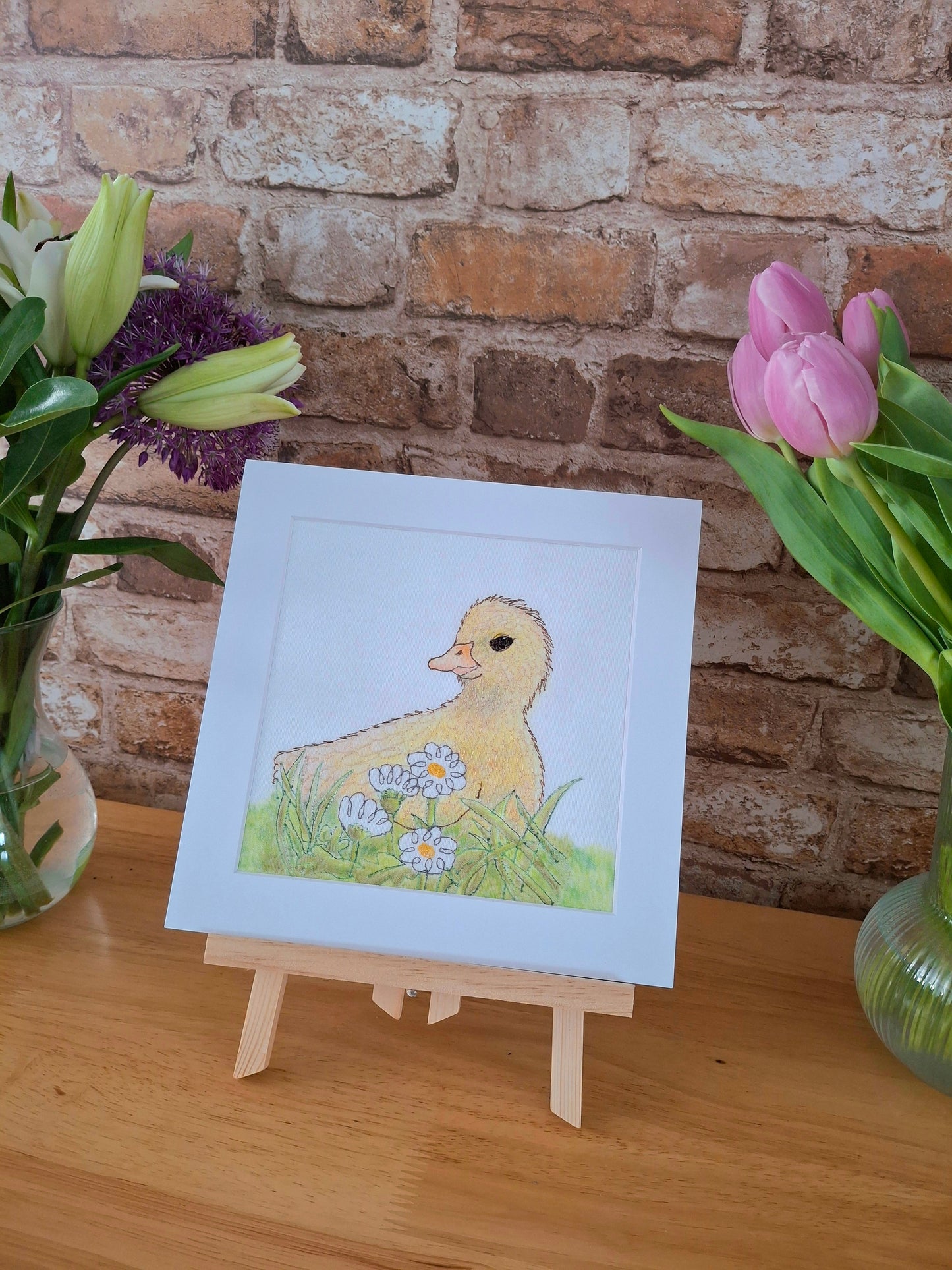 Original Textile Art - Daisy Duckling