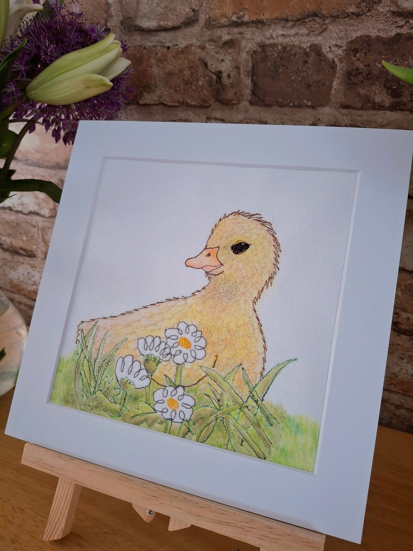 Original Textile Art - Daisy Duckling