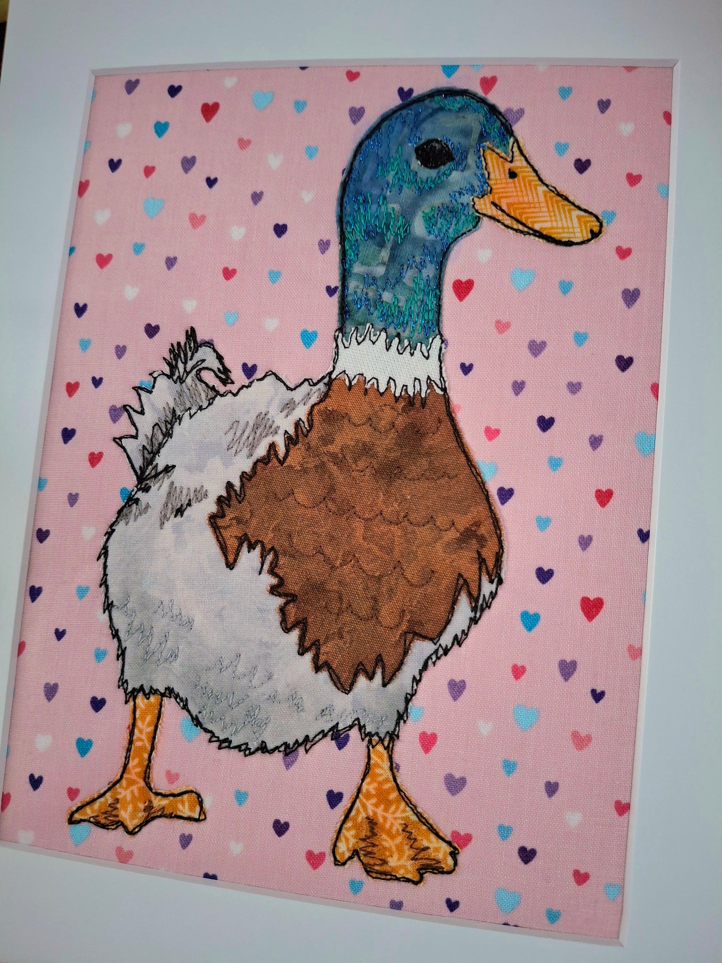 Original Textile Art - Darcie the Duck