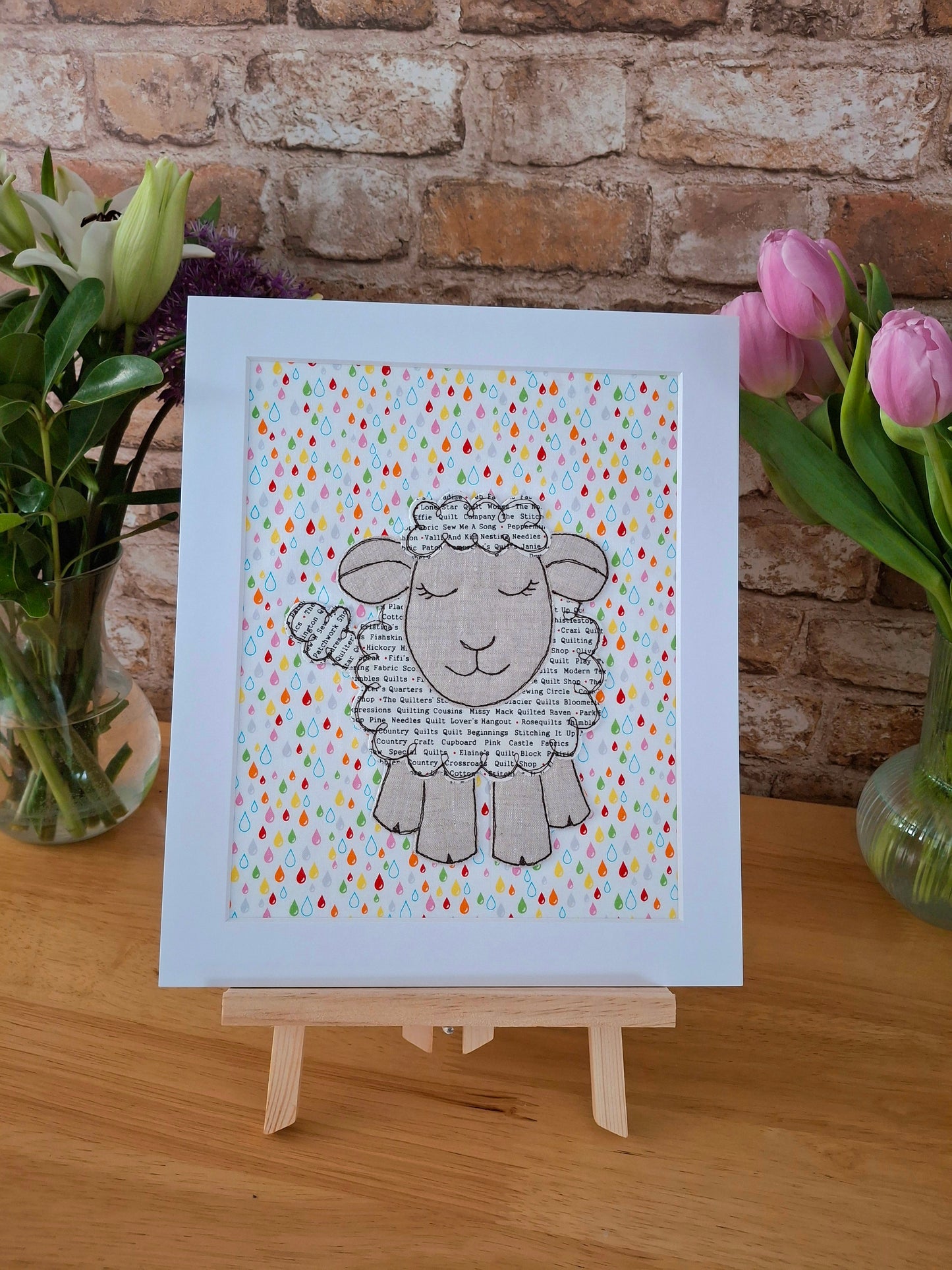 Original Textile Art - Leonardo the Rainbow Sheep