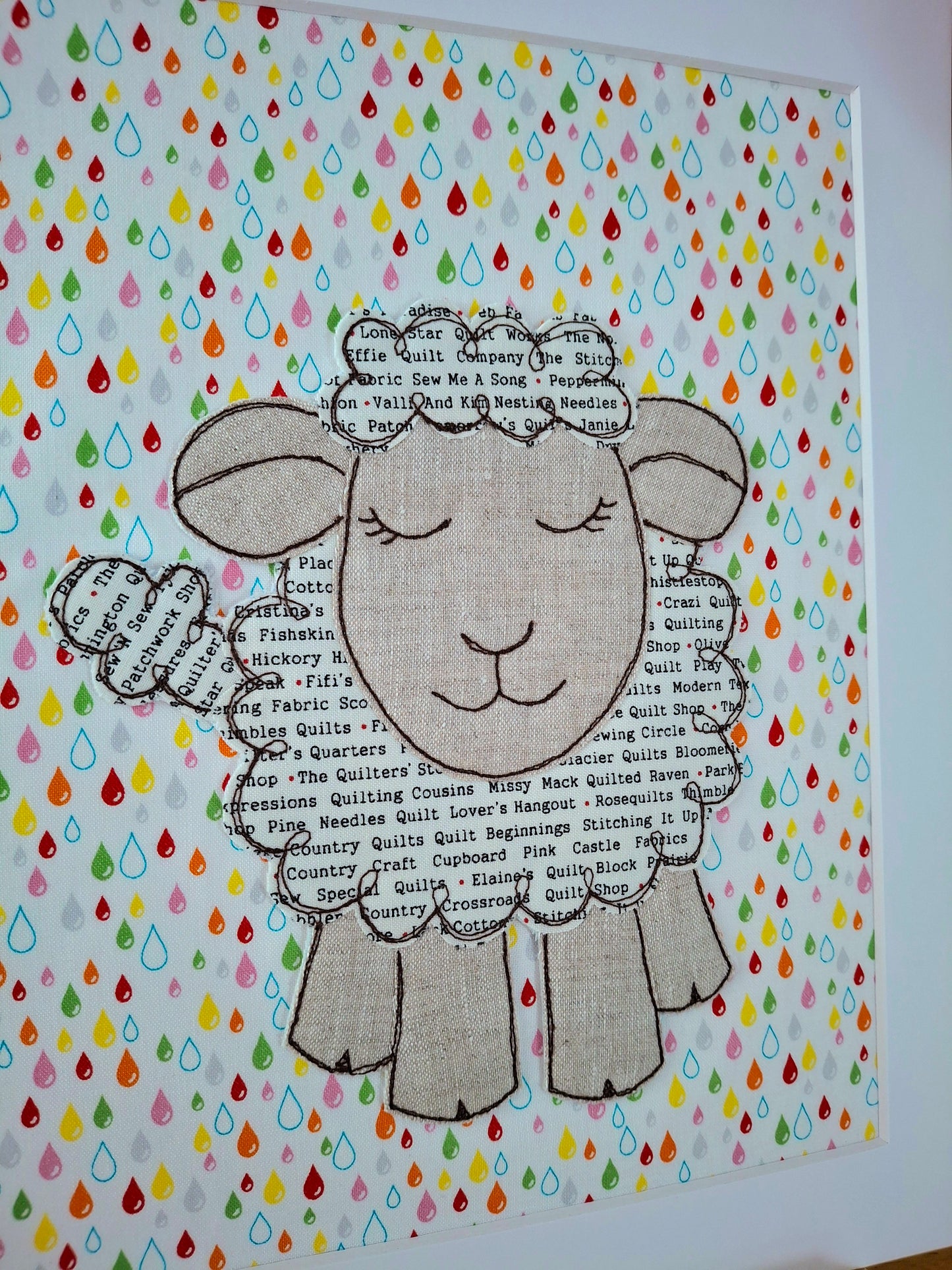 Original Textile Art - Leonardo the Rainbow Sheep