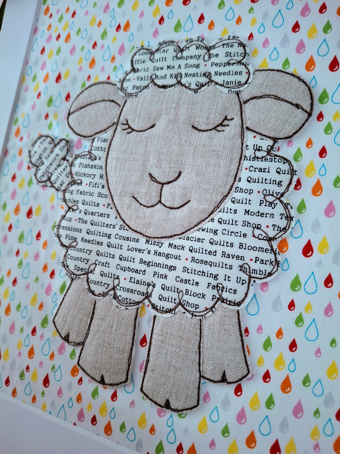 Original Textile Art - Leonardo the Rainbow Sheep