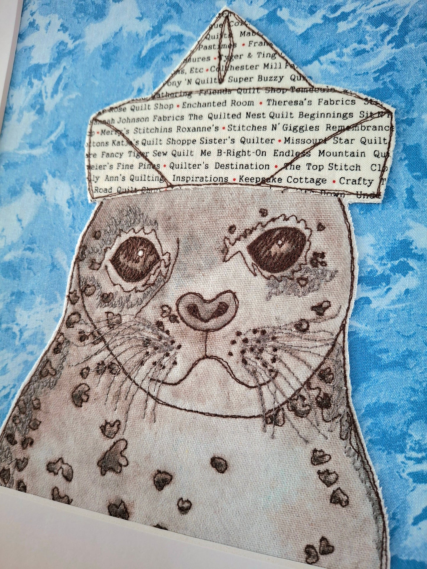 Original Textile Art - Samson the Seal