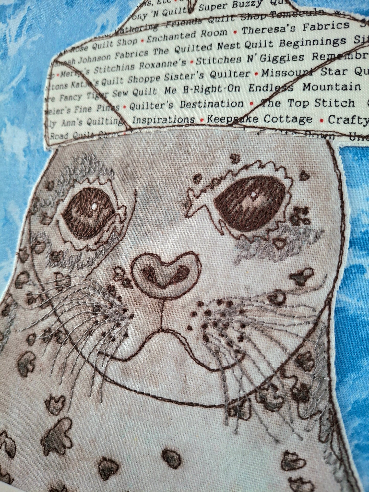 Original Textile Art - Samson the Seal