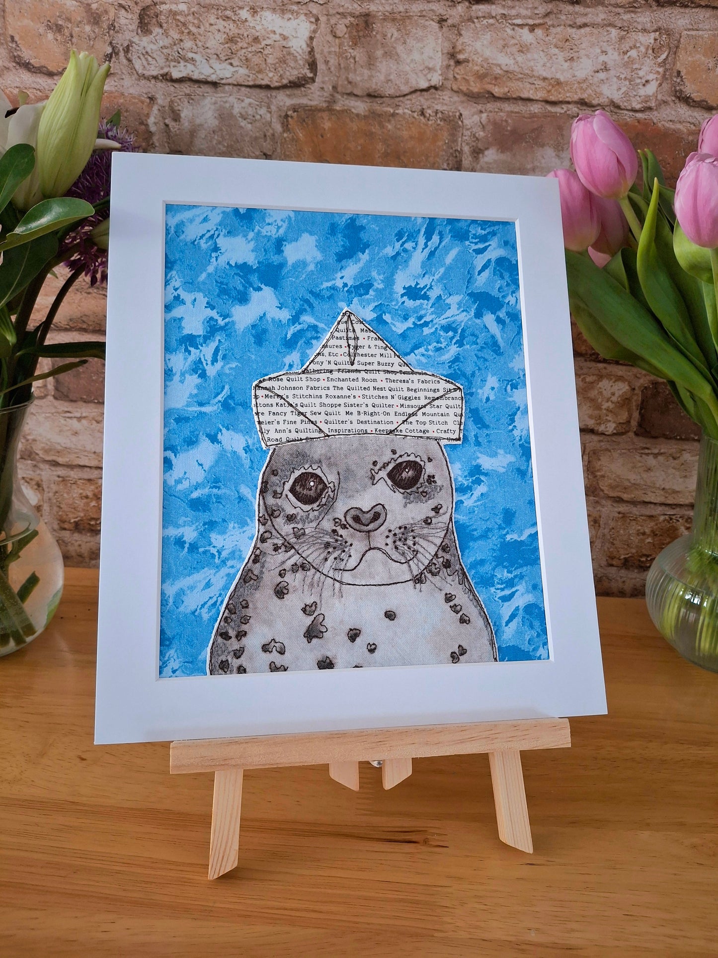 Original Textile Art - Samson the Seal