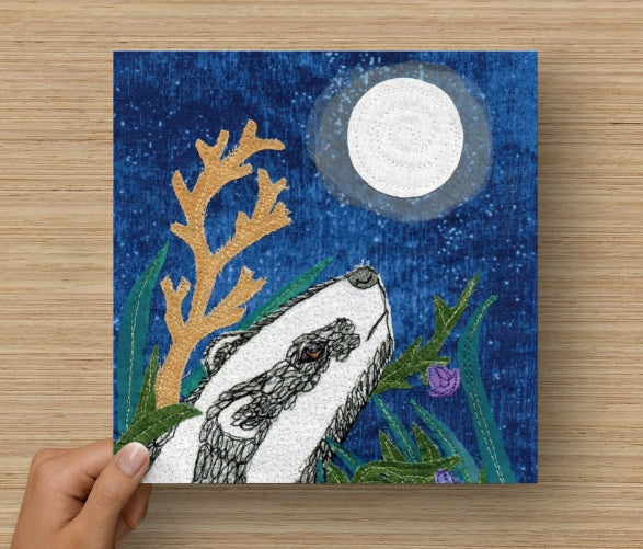 Bluebell The Badger Art Print