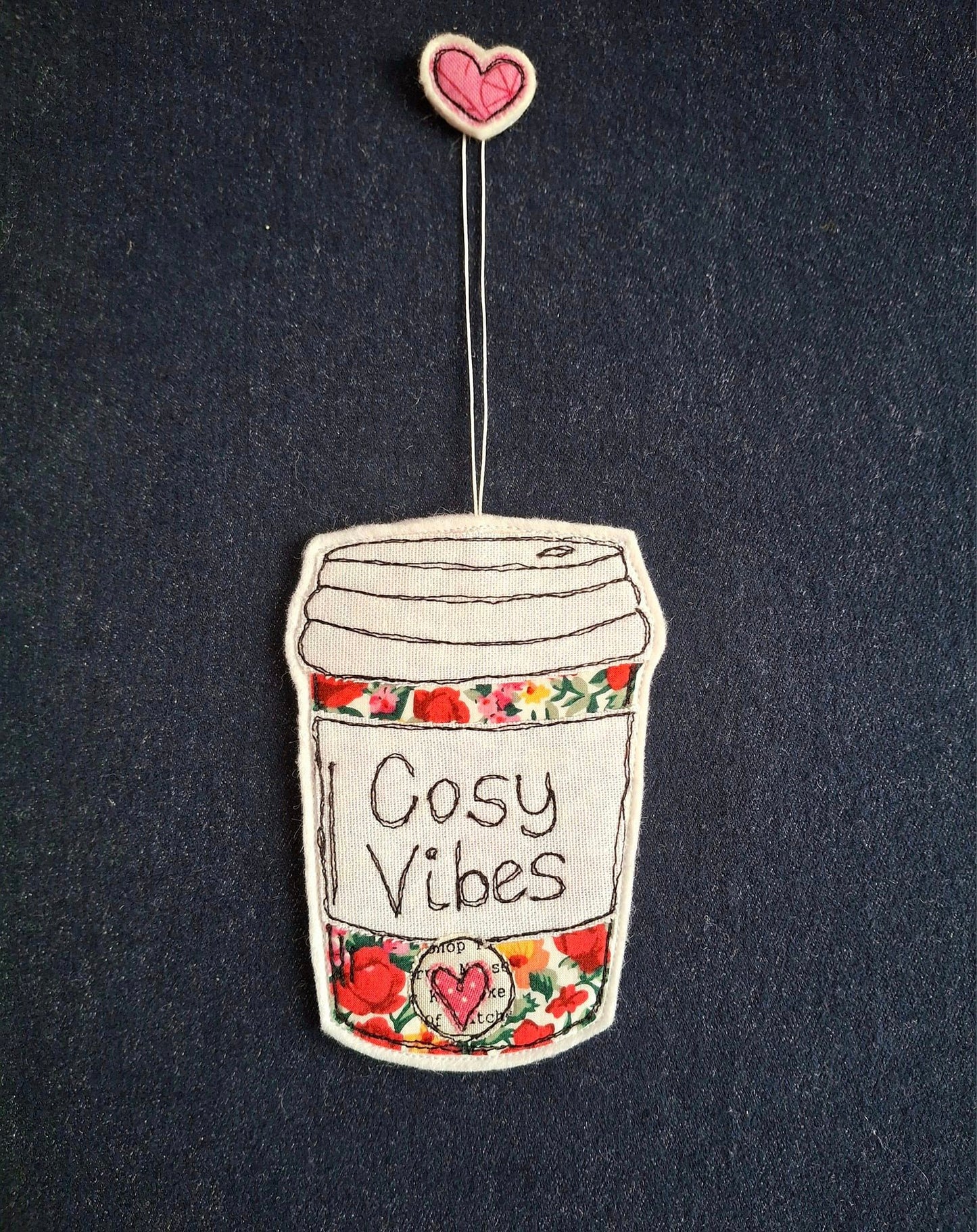 Cosy Vibes Coffee Cup Hanging Decoration