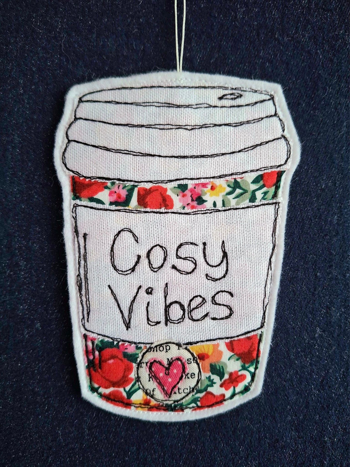 Cosy Vibes Coffee Cup Hanging Decoration
