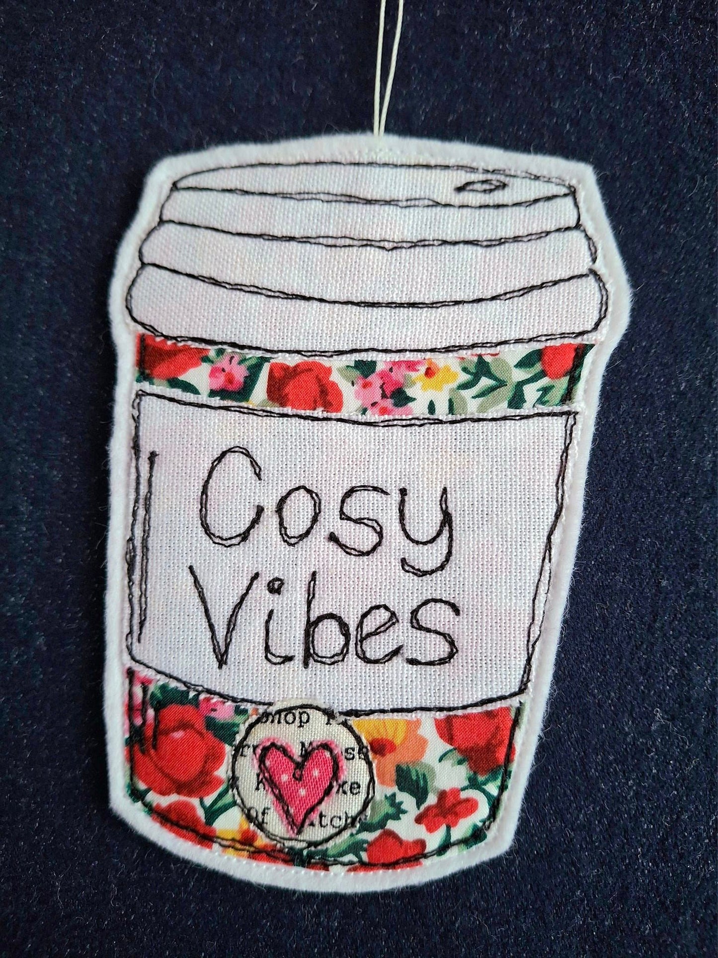 Cosy Vibes Coffee Cup Hanging Decoration