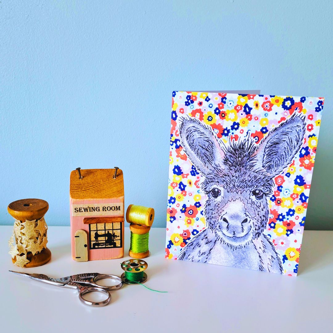 'Dexter the Donkey' Greetings Card