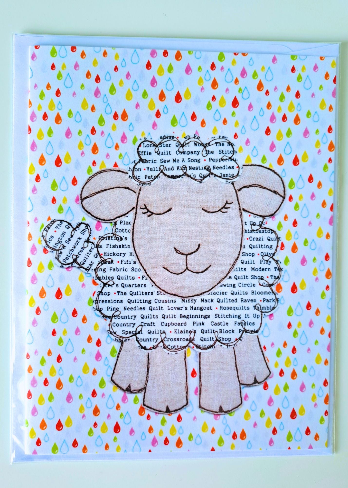 'Leonardo the Rainbow Sheep' Greetings Card