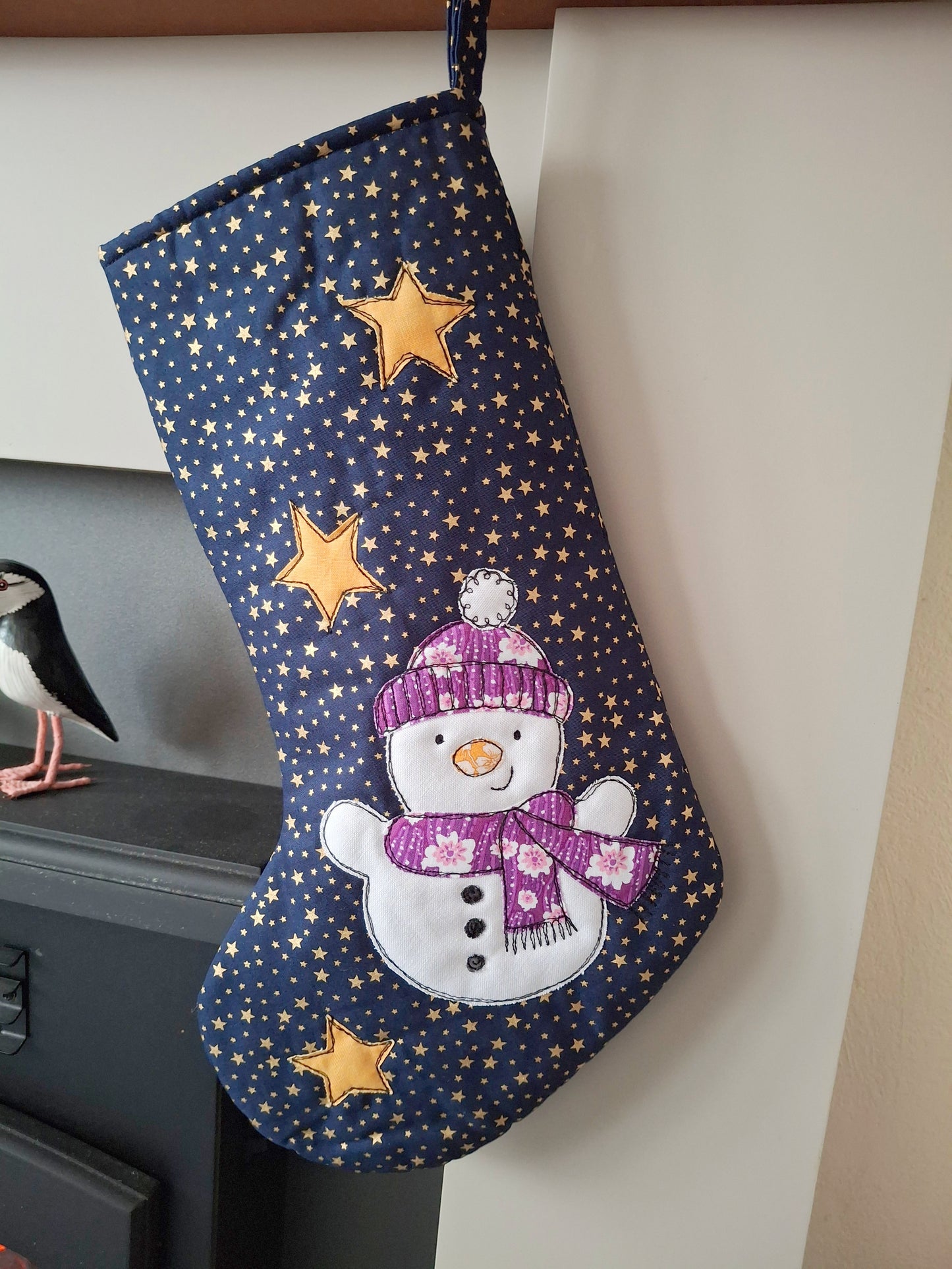 Midnight Star Snowman Stocking