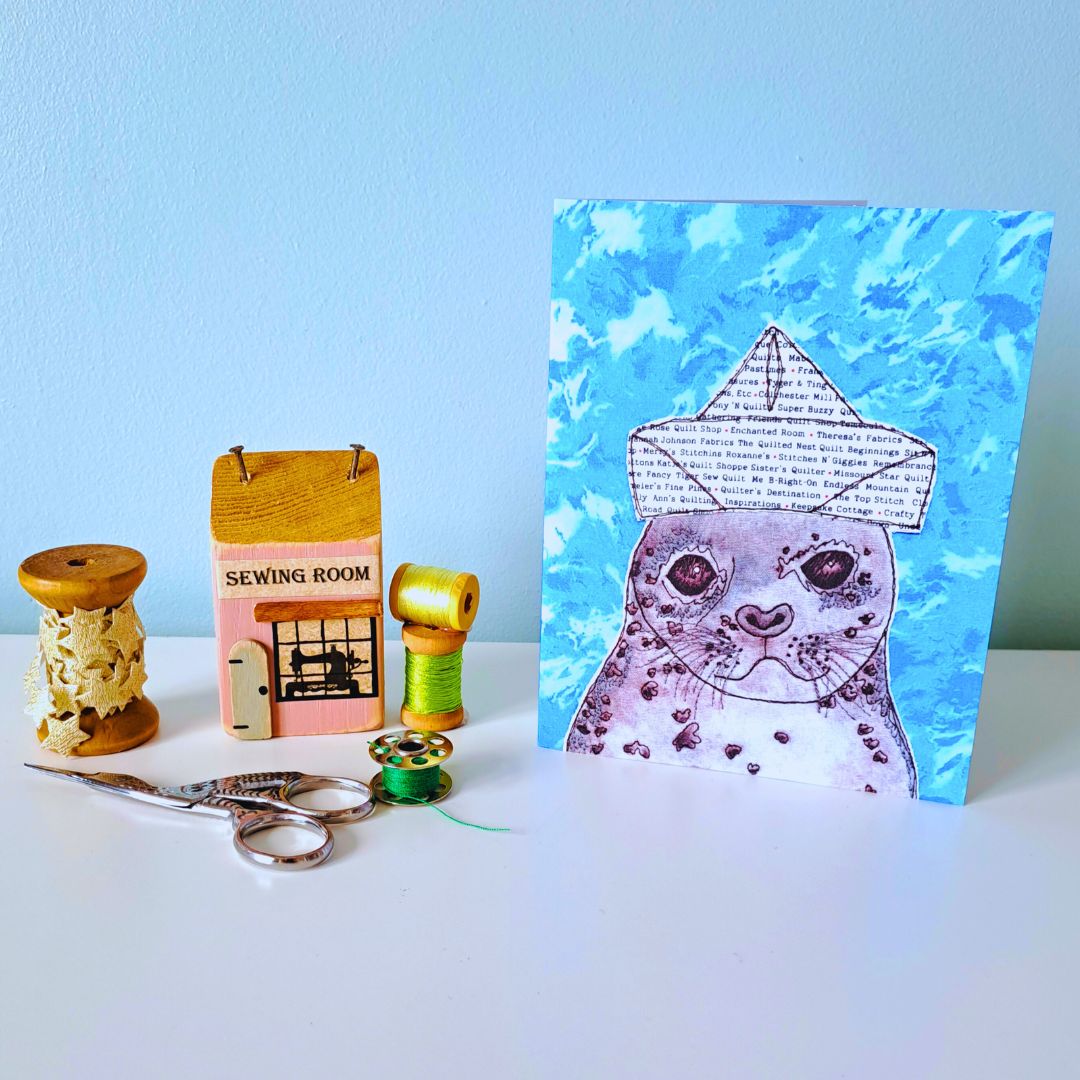 'Samson The Seal' Greetings Card
