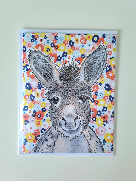 'Dexter the Donkey' Greetings Card