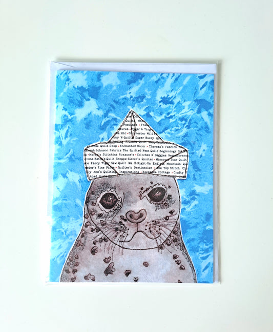 'Samson The Seal' Greetings Card