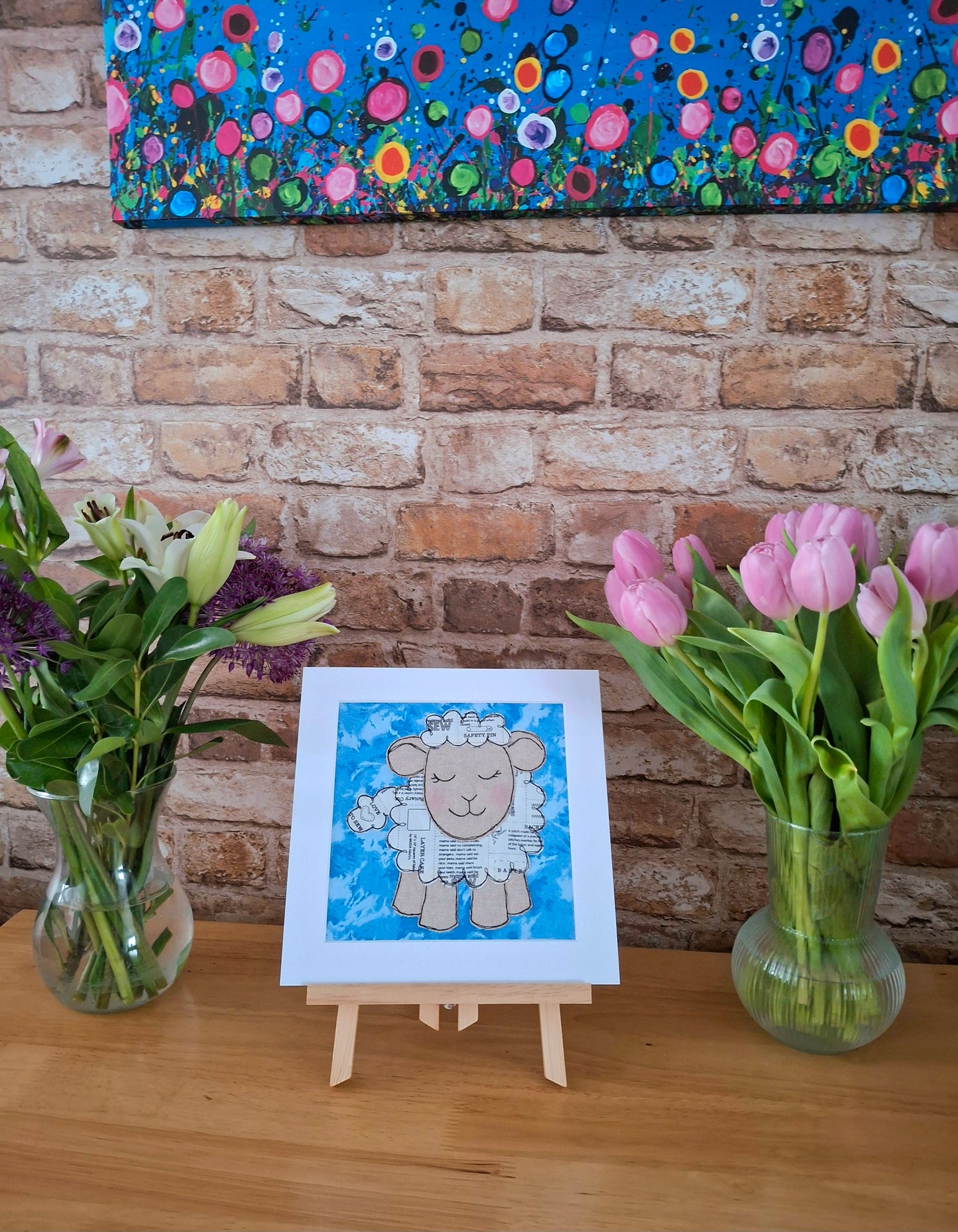 Original Textile Art - Wayne the Sheep