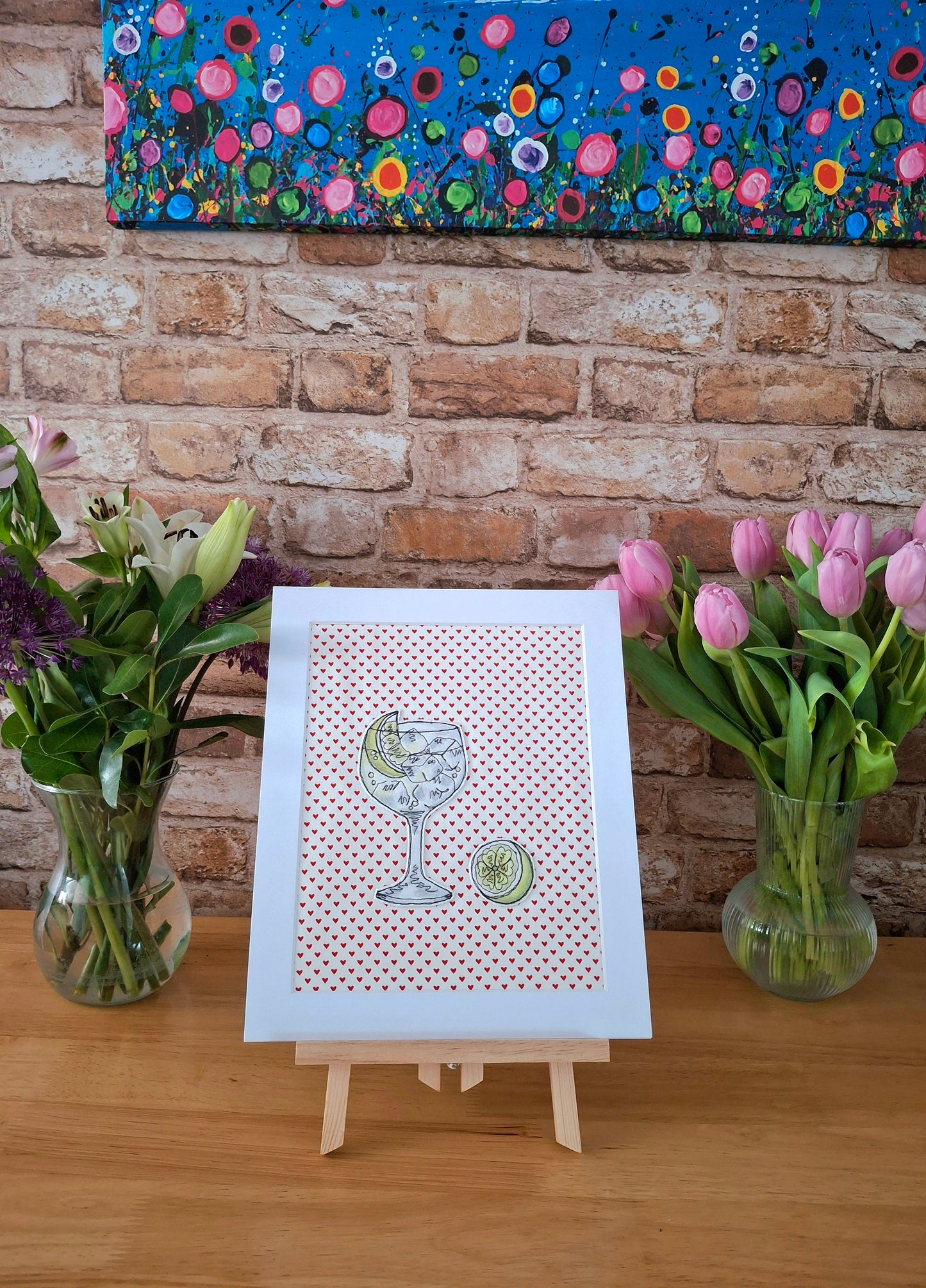 Original Textile Art - Gin 'O' Clock