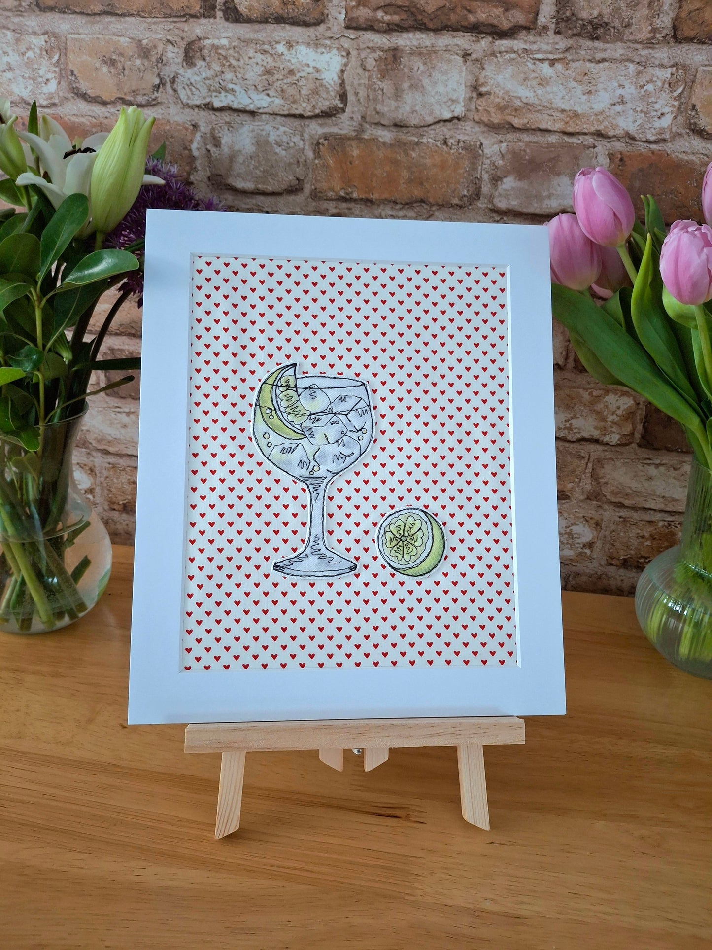 Original Textile Art - Gin 'O' Clock
