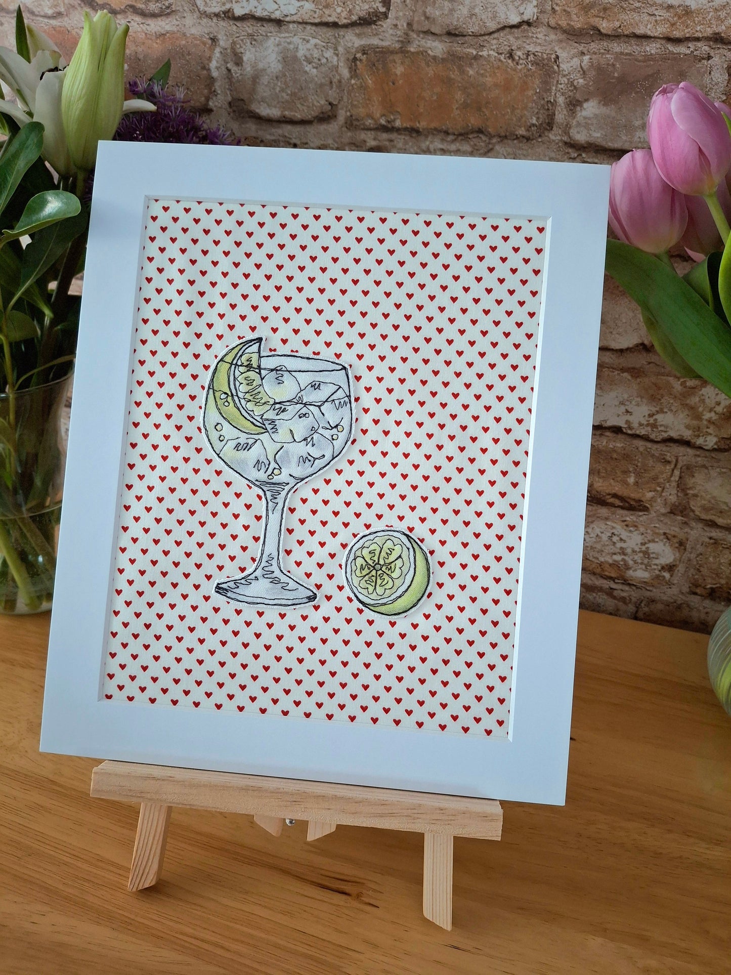 Original Textile Art - Gin 'O' Clock