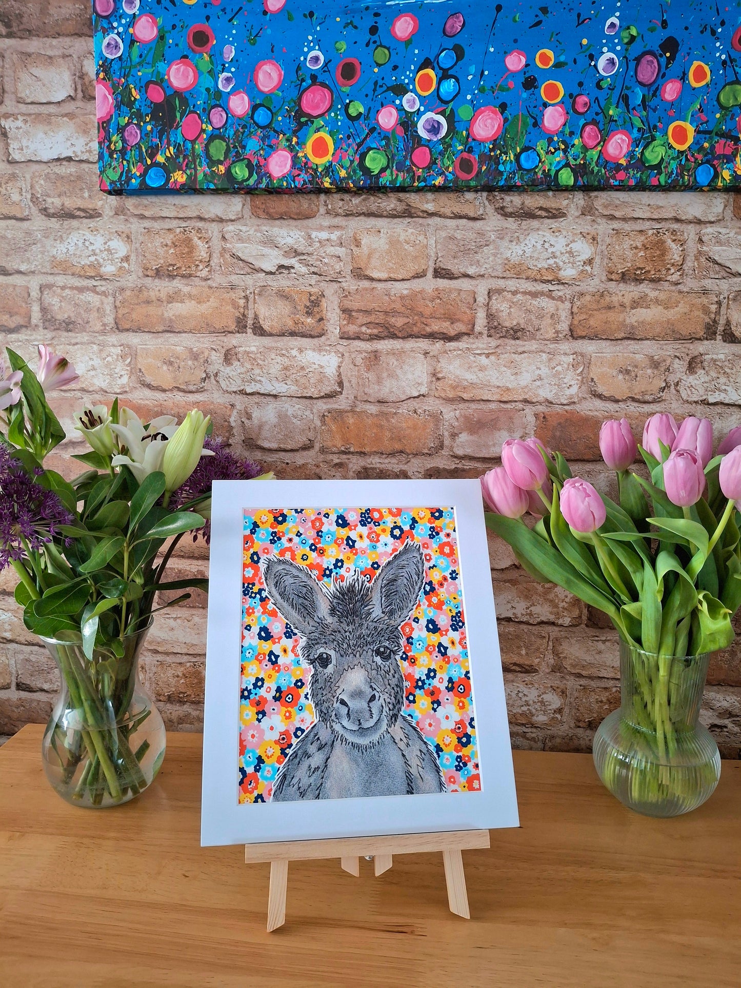 Original Textile Art - Dexter the Donkey