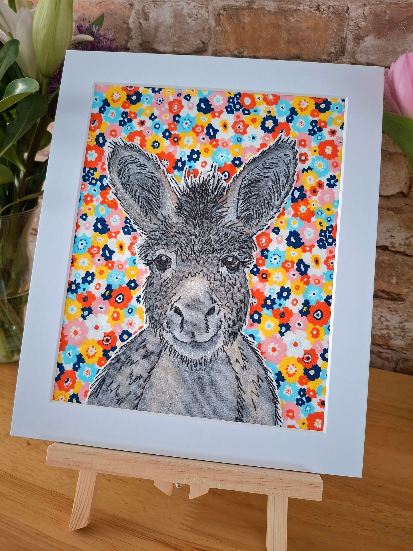 Original Textile Art - Dexter the Donkey