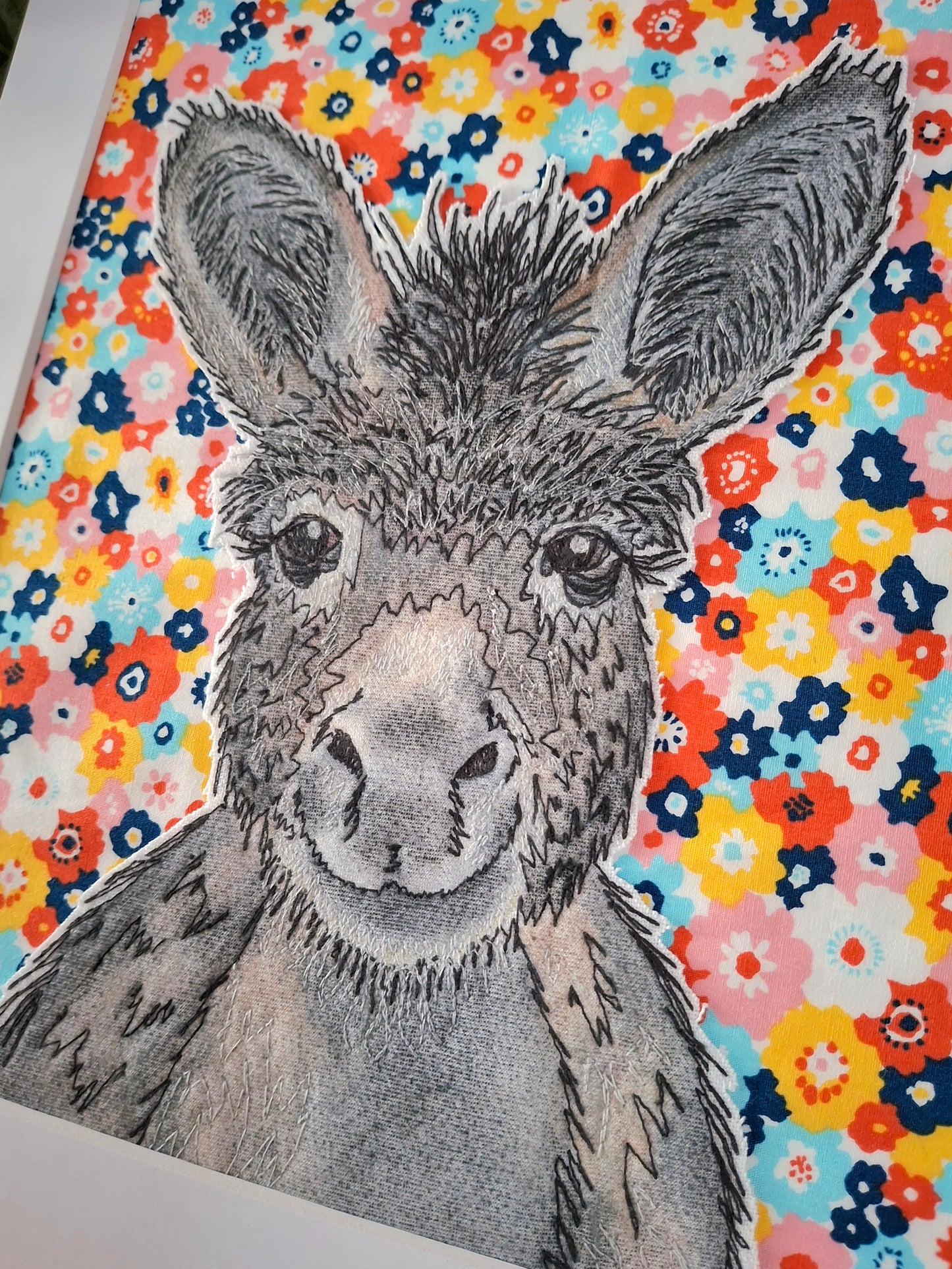 Original Textile Art - Dexter the Donkey