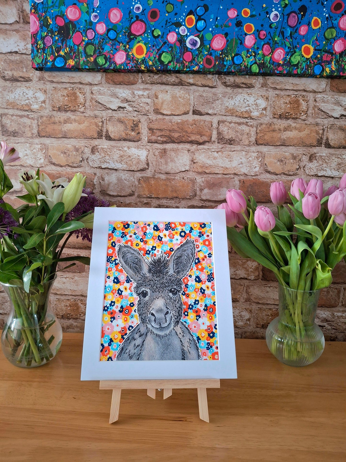 Original Textile Art - Dexter the Donkey