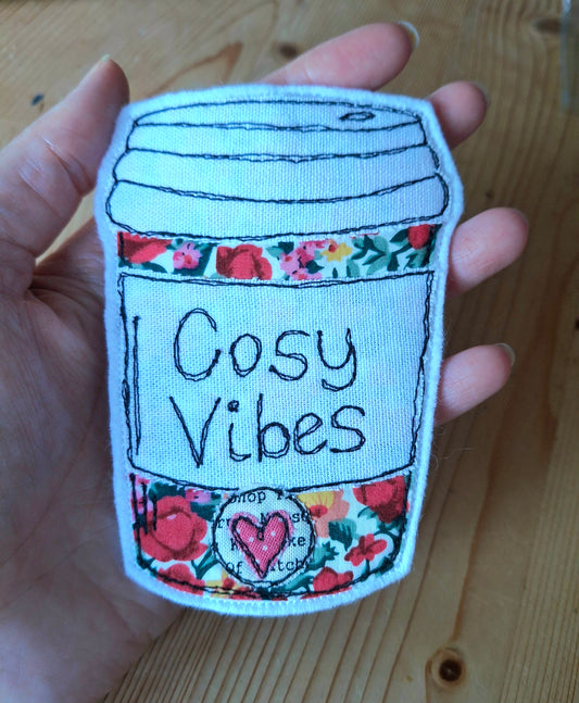 Cosy Vibes Coffee Cup Hanging Decoration