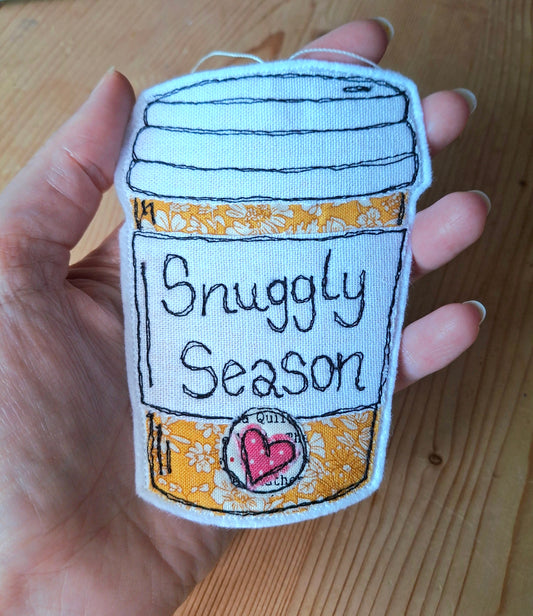 Snuggly Season Coffee Cup Hanging Decoration