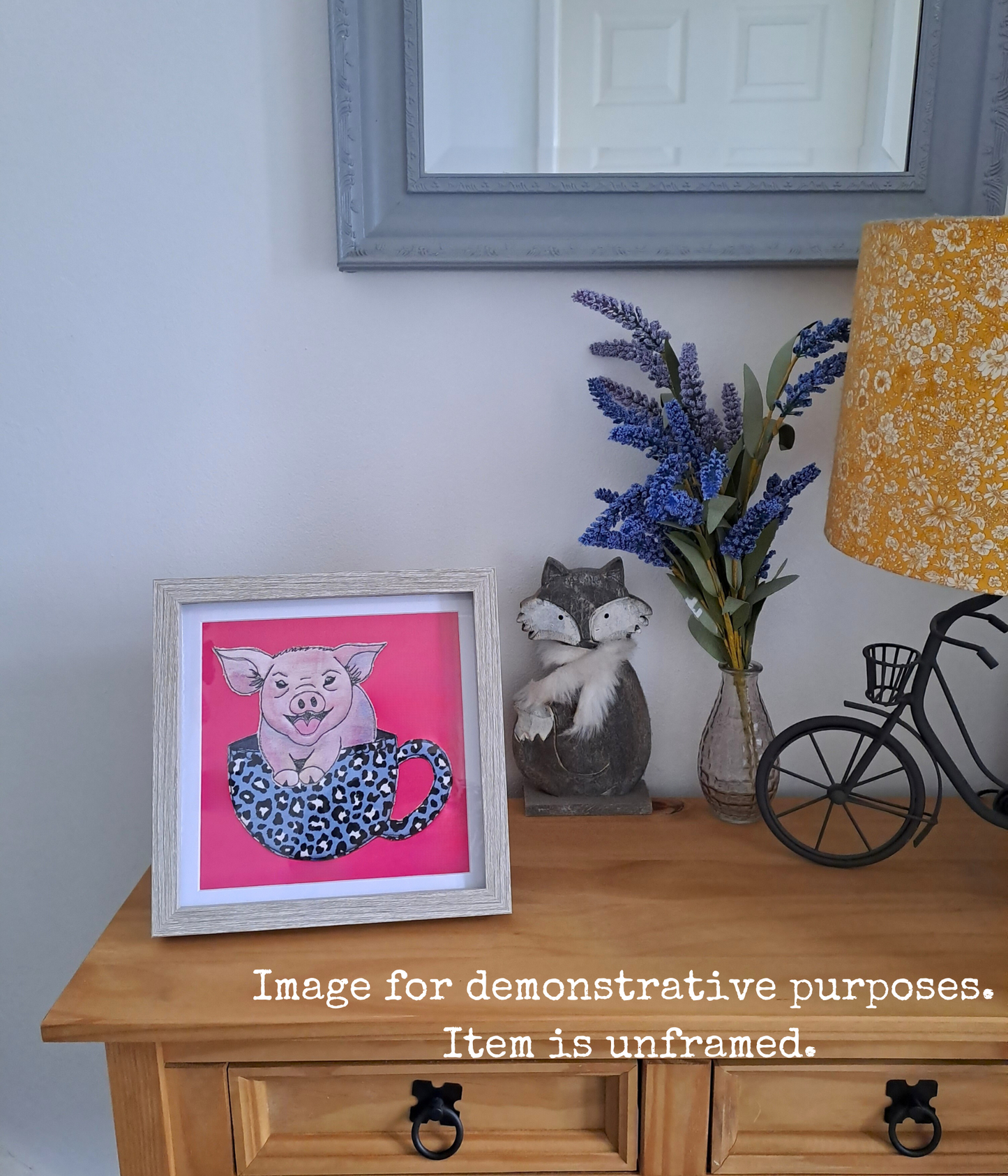 Chamomile The Teacup Pig Mounted Print (Unframed)