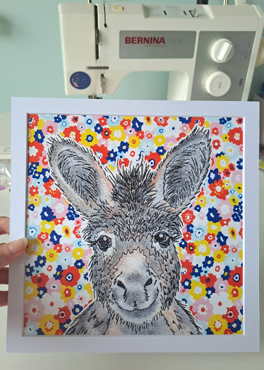 Dexter The Donkey Mounted Print (Unframed)