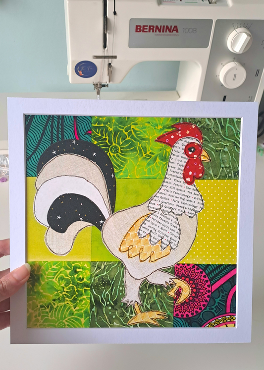 Reuben the Rooster Mounted Print (Unframed)